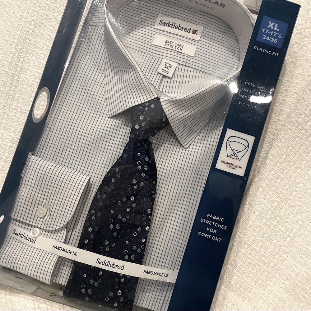 Saddlebred Men’s Collar Shirt/Tie
